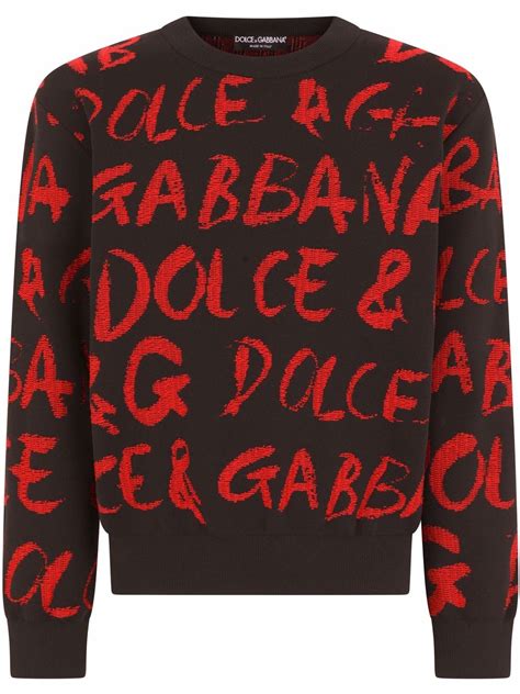 dolce and gabbana red sweater